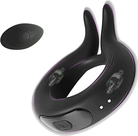 Silicone Penis Ring Vibrator – 10 Modes for Clitoral & Testicle Stimulation - Passion Pulse Adult