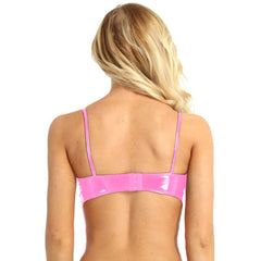 Wet Look Patent Leather Bralette | Sexy Clubwear - Passion Pulse Adult