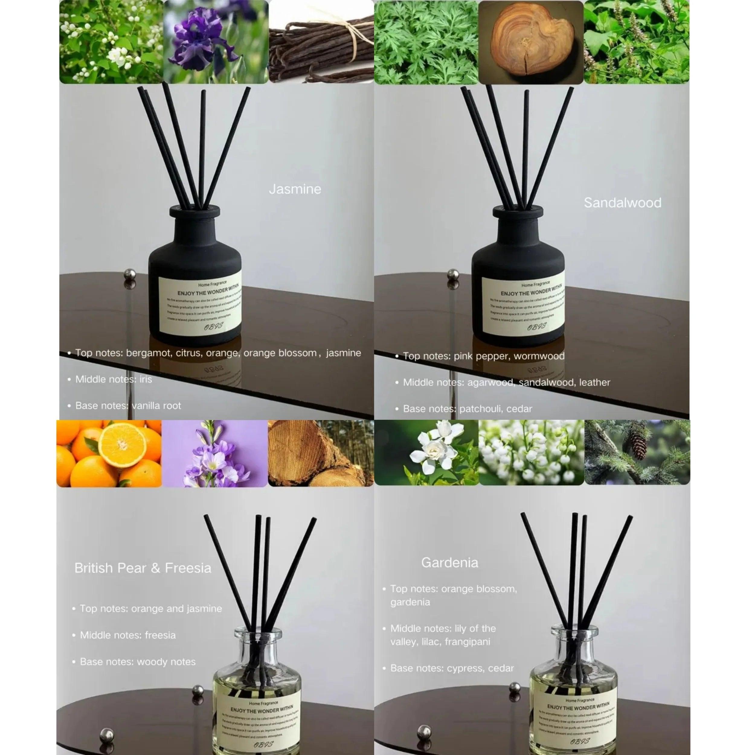 50ml Aromatherapy Reed Diffuser – Jasmine Essential Oil - Passion Pulse Adult