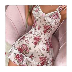 Floral Nightgown: Pure Comfort for Home - Passion Pulse Adult