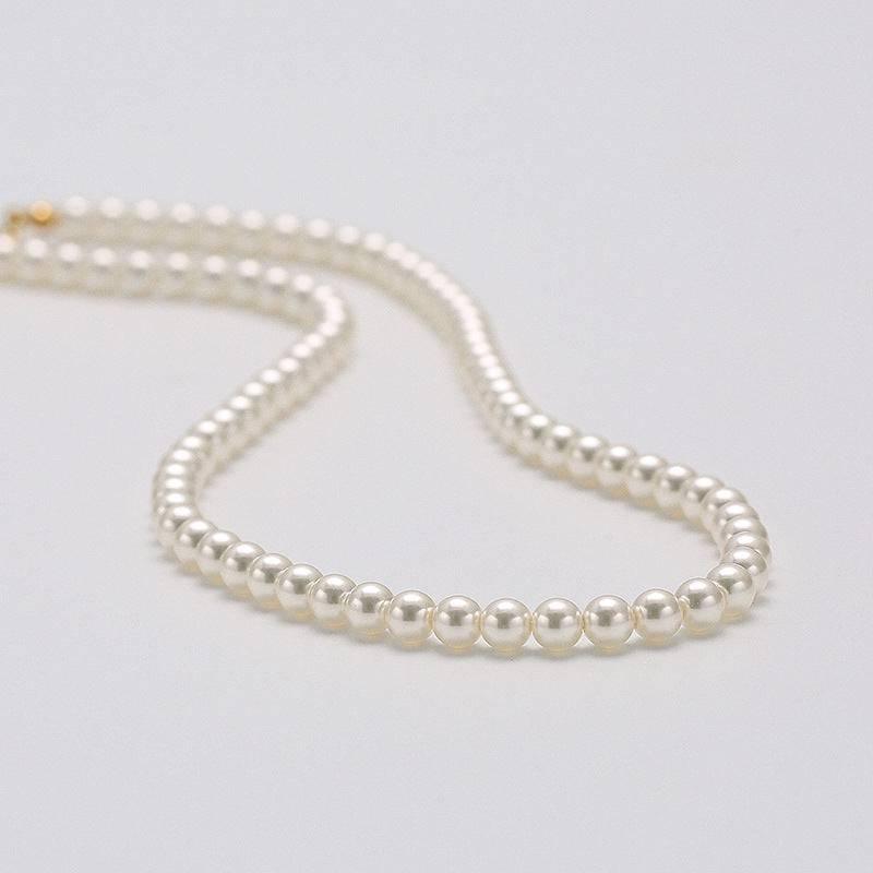Fever Pearl Necklace - Classic Round High-End Elegant Retro Choker, - Passion Pulse Adult