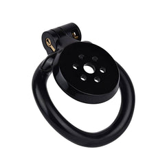 Pink/Black/White Adjustable Mini Metal Chastity Cage with Lock - BDSM Male Slave Cock Ring for Fetish Roleplay and Sissy Bondage Play - Passion Pulse Adult