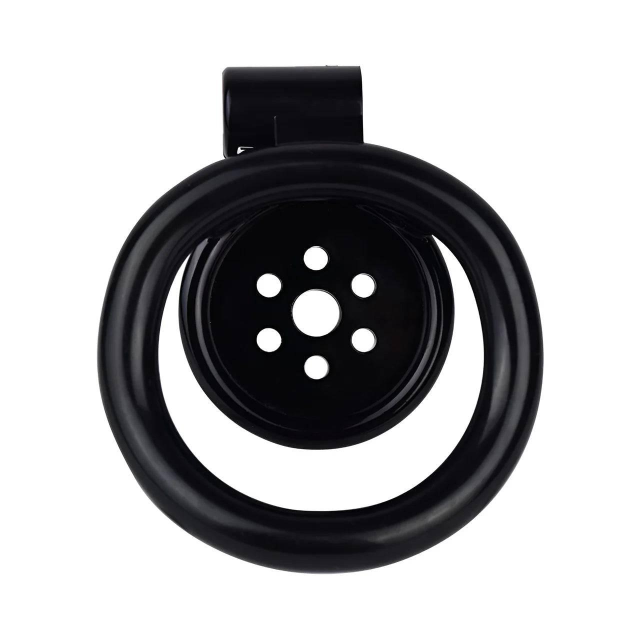 Pink/Black/White Adjustable Mini Metal Chastity Cage with Lock - BDSM Male Slave Cock Ring for Fetish Roleplay and Sissy Bondage Play - Passion Pulse Adult