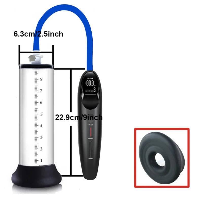 Electric Acrylic Penis Pump: Vacuum Pump for Male Penis Enlargement, Penile Training Extender, Cock Dick Pump for Men - Passion Pulse Adult