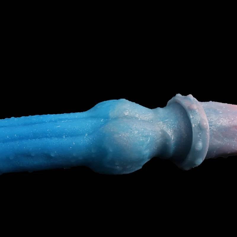 FAAK 15.7" Long Double Dildo - Colorful Knot Design for Intense Play - Passion Pulse Adult