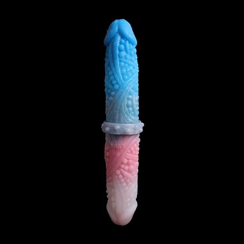 FAAK 15.7" Long Double Dildo - Colorful Knot Design for Intense Play - Passion Pulse Adult