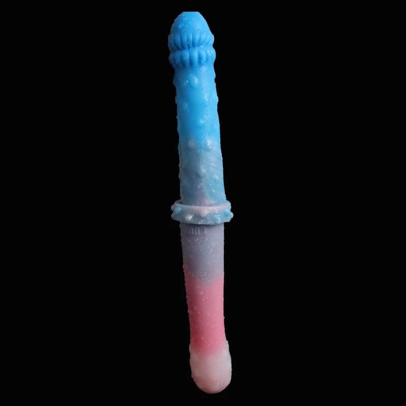 FAAK 15.7" Long Double Dildo - Colorful Knot Design for Intense Play - Passion Pulse Adult