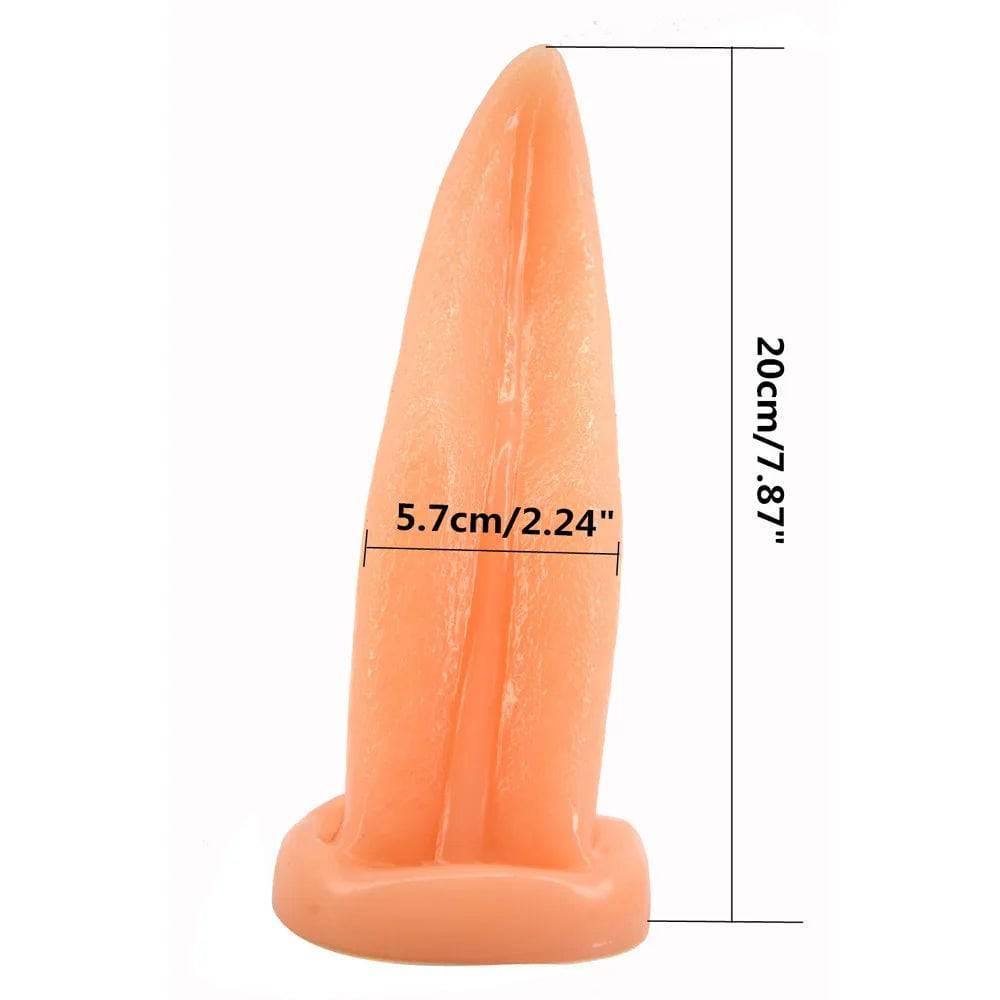 Tongue Suck Dildo & Anal Butt Plug | Realistic Penis for Women | G-Spot & Vaginal Stimulation Masturbator | Adult Sex Product - Passion Pulse Adult