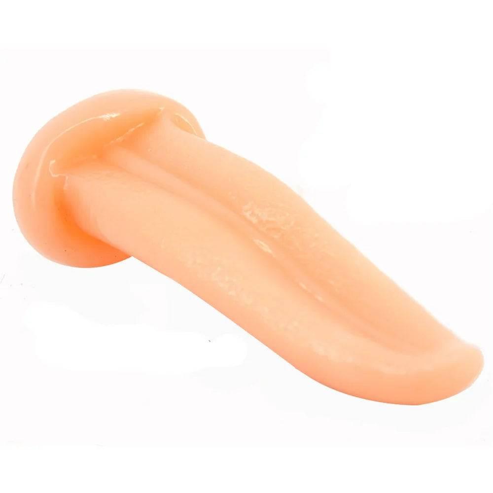 Tongue Suck Dildo & Anal Butt Plug | Realistic Penis for Women | G-Spot & Vaginal Stimulation Masturbator | Adult Sex Product - Passion Pulse Adult