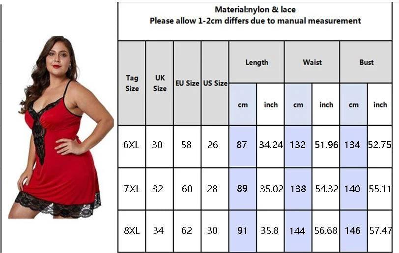 Plus-Size Lace Satin Nightdress with Spaghetti Straps - Sexy Sleepwear for Women - Passion Pulse Adult