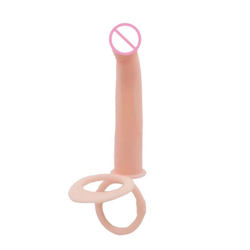DualFlex Double Penetration Dildo with Vibrating Anal Beads - G-Spot and Prostate Massager for Women, Men, and Couples for Enhanced Intimacy and Pleasure - Passion Pulse Adult