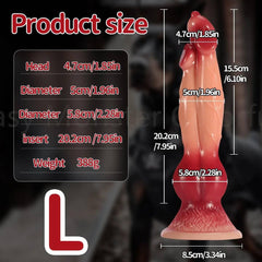 Colorful Dog Knot Dildo - Fantasy Wolf-Inspired Design for Couples - Passion Pulse Adult