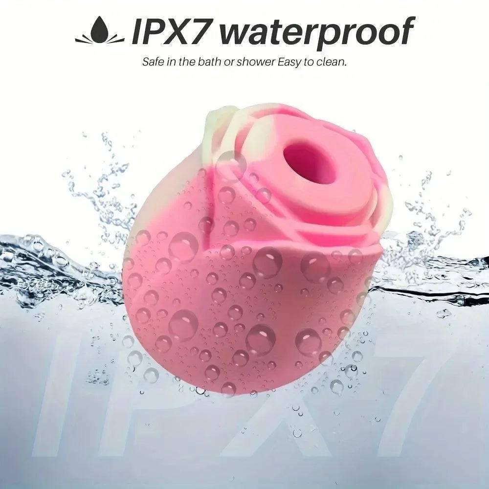 Rose-Shaped Sucking Vibrator – 9 Frequency G-Spot & Nipple Stimulator - Passion Pulse Adult