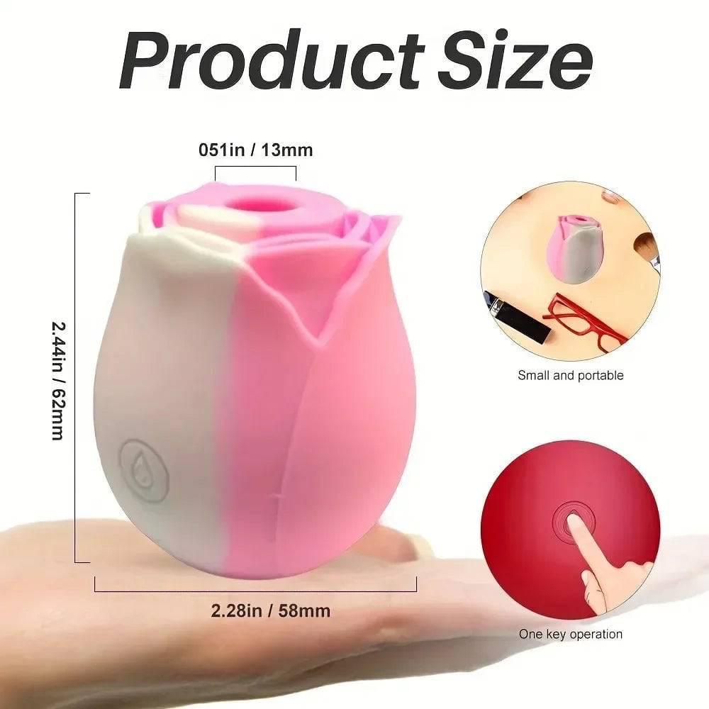 Rose-Shaped Sucking Vibrator – 9 Frequency G-Spot & Nipple Stimulator - Passion Pulse Adult