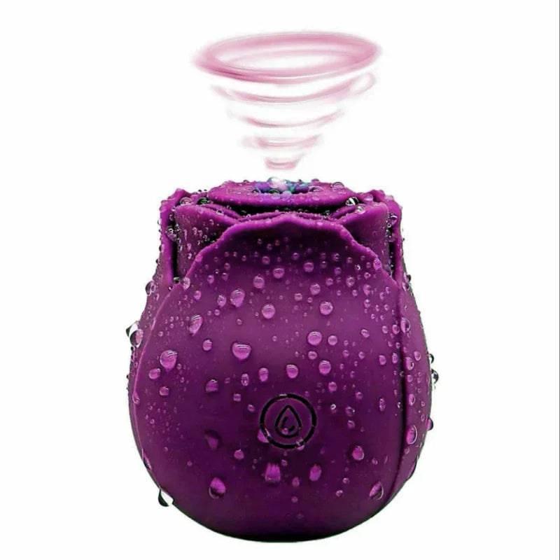 Rose-Shaped Sucking Vibrator – 9 Frequency G-Spot & Nipple Stimulator - Passion Pulse Adult