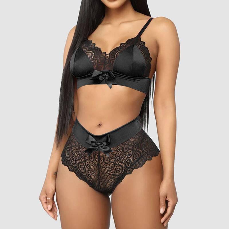 Sexy lingerie three point underwear lace bra lace suspenders - Passion Pulse Adult
