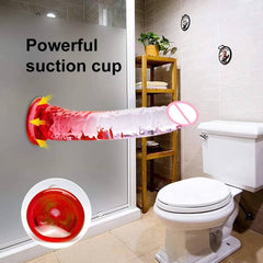 Crystal Jelly Huge Dildo - Realistic Design for Couples & Solo Play - Passion Pulse Adult