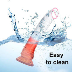 Crystal Jelly Huge Dildo - Realistic Design for Couples & Solo Play - Passion Pulse Adult