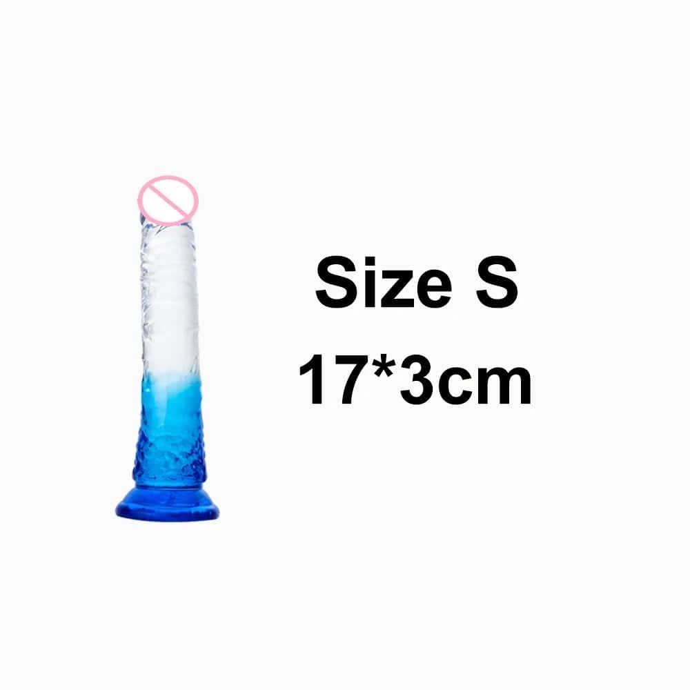 Crystal Jelly Huge Dildo - Realistic Design for Couples & Solo Play - Passion Pulse Adult