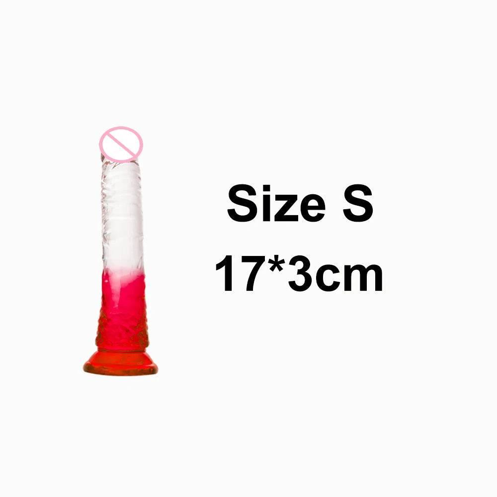 Crystal Jelly Huge Dildo - Realistic Design for Couples & Solo Play - Passion Pulse Adult