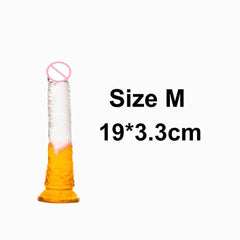 Crystal Jelly Huge Dildo - Realistic Design for Couples & Solo Play - Passion Pulse Adult