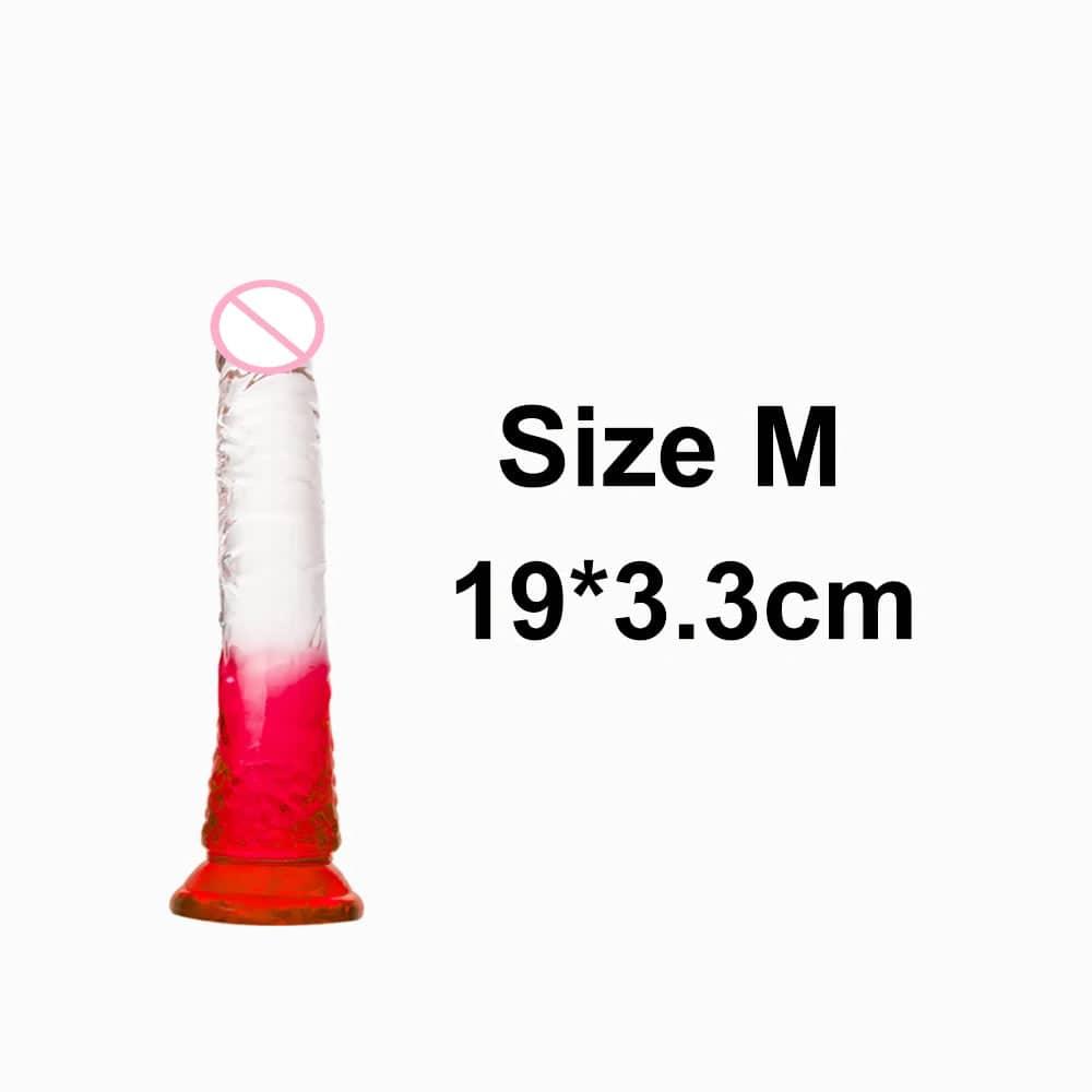 Crystal Jelly Huge Dildo - Realistic Design for Couples & Solo Play - Passion Pulse Adult