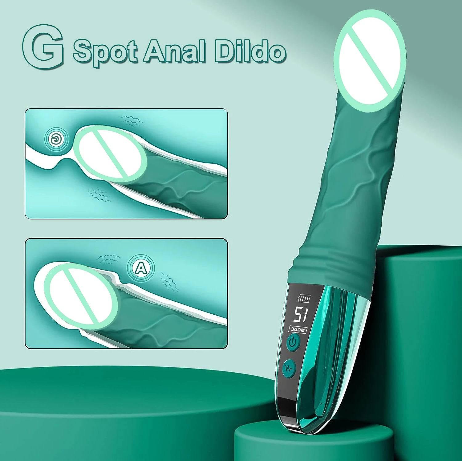 LCD Display 12-Power Vibrator – Clitoris, Nipple & G-Spot Stimulator - Passion Pulse Adult