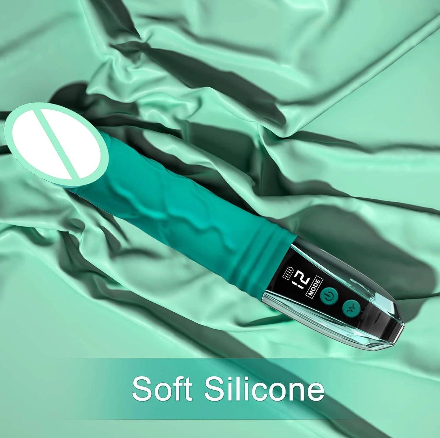 LCD Display 12-Power Vibrator – Clitoris, Nipple & G-Spot Stimulator - Passion Pulse Adult