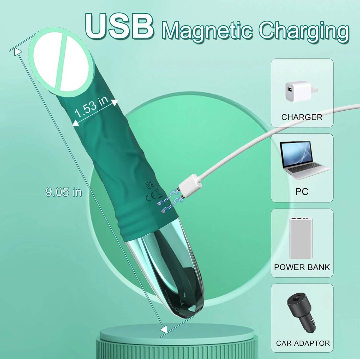 LCD Display 12-Power Vibrator – Clitoris, Nipple & G-Spot Stimulator - Passion Pulse Adult