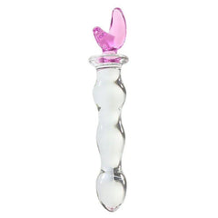 Cute Pink Smooth Crystal Glass Anal Plug Vaginal Anal Beads Dildos Plug Massage Masturbation Adult Sex Toys For WomenMen - Passion Pulse Adult