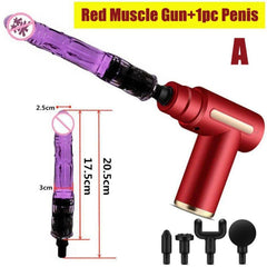 Portable Automatic Dildo Vibrator – Multi-Speed Fascial Massage Gun for Enhanced Pleasure - Passion Pulse Adult