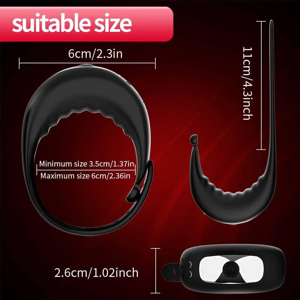 APP Remote Control Cock Ring Male Cock Ring Vibrator APP Remote Control Penis Ring Delay Ejaculation Erectile Enlargement Male Masturbator Sex Toy For Couple - Passion Pulse Adult