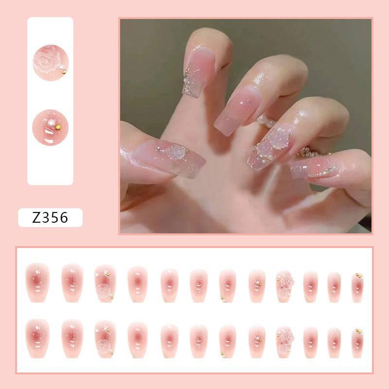 Camellia Embossed Nail Tips - Passion Pulse Adult