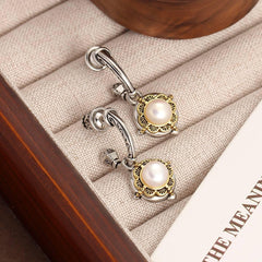 Color-Block Freshwater Pearl Stud Earrings - Passion Pulse Adult