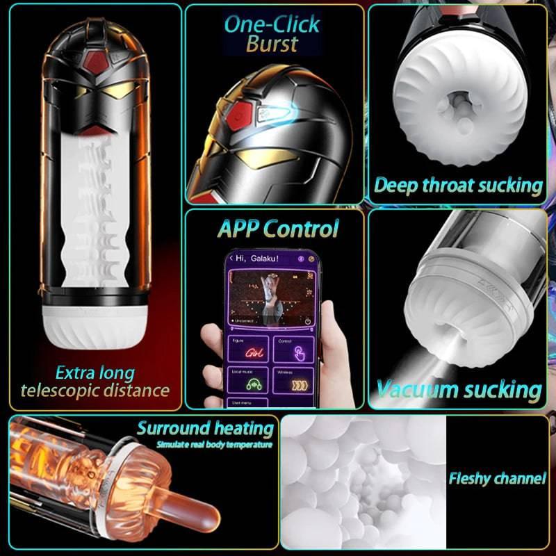 GALAKU APP Mecha Automatic Masturbation Cup - Passion Pulse Adult