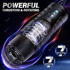 Hannibal Automatic Male Masturbator 7 Thrusting Rotating Modes Mastubator Cup Electric Pocket Pussy For Penis Sex Toy For Men - Passion Pulse Adult