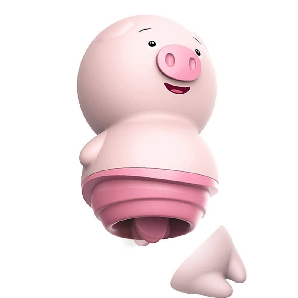 IKOKY Cute Pig Tongue Licking Vibrator - Passion Pulse Adult