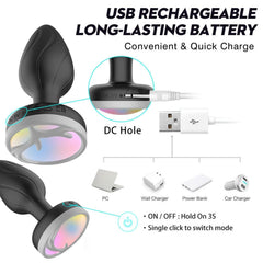 LumiVibe - Vibrating Light-Up Remote Control Plug - Passion Pulse Adult
