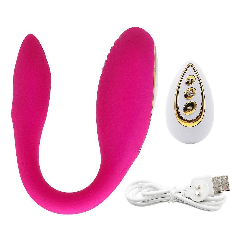 10-Mode U-Shaped Wearable Dildo – Wireless Remote Vibrator - Passion Pulse Adult