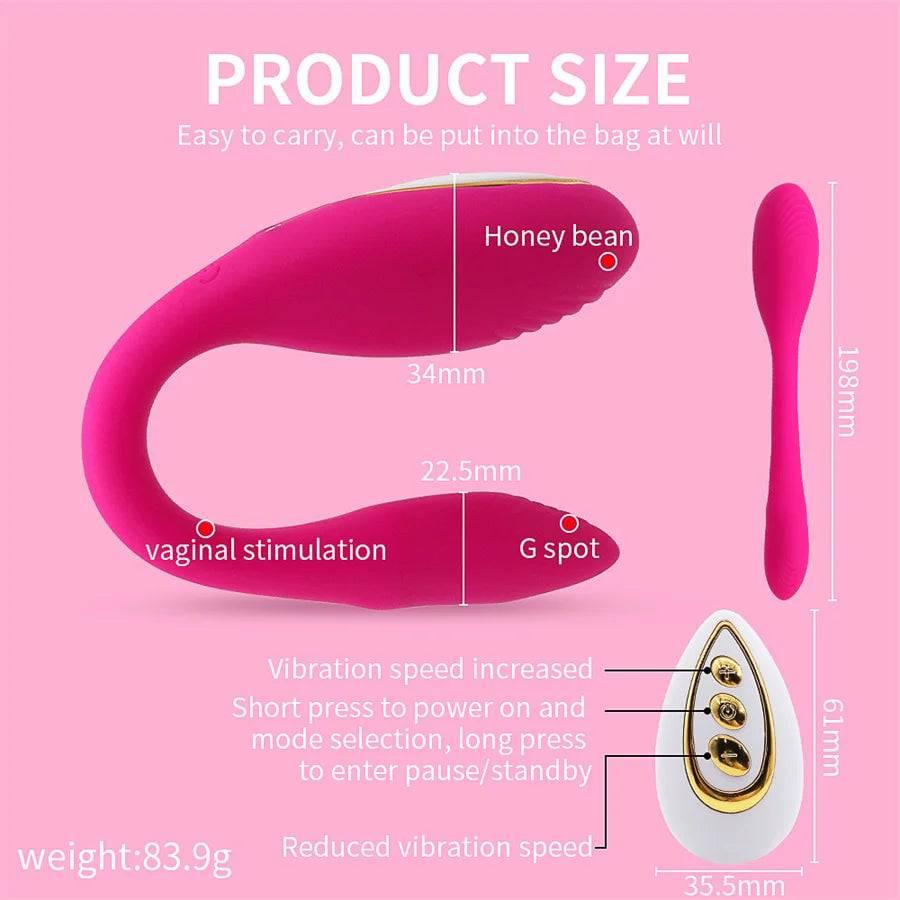 10-Mode U-Shaped Wearable Dildo – Wireless Remote Vibrator - Passion Pulse Adult
