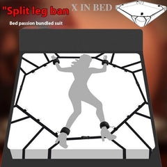 SM Handcuffs and Ankle Cuffs Bondage Toy with Ball Gag and Nipple Clamps - Passion Pulse Adult