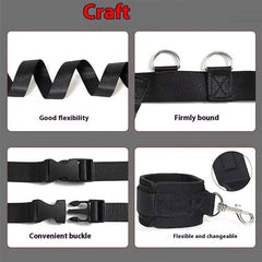 SM Handcuffs and Ankle Cuffs Bondage Toy with Ball Gag and Nipple Clamps - Passion Pulse Adult