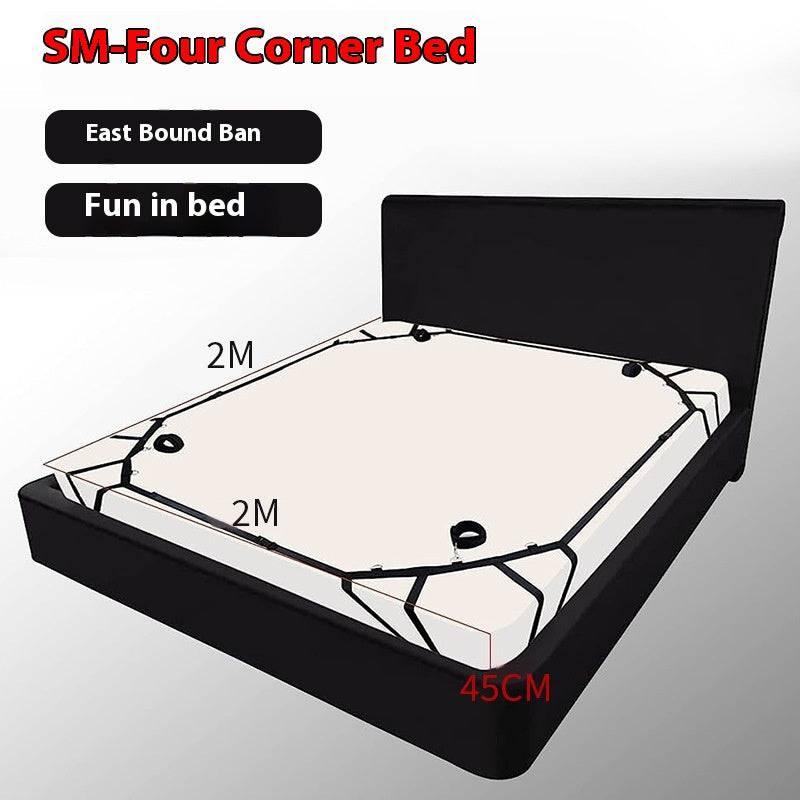 SM Handcuffs and Ankle Cuffs Bondage Toy with Ball Gag and Nipple Clamps - Passion Pulse Adult