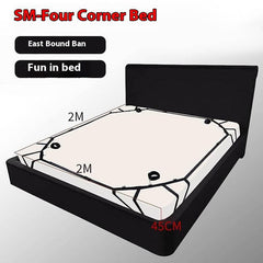 SM Handcuffs and Ankle Cuffs Bondage Toy with Ball Gag and Nipple Clamps - Passion Pulse Adult