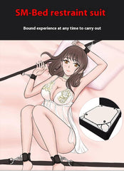 SM Handcuffs and Ankle Cuffs Bondage Toy with Ball Gag and Nipple Clamps - Passion Pulse Adult