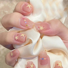 Sweet and Transparent Polka Dot Star Nail Art - Passion Pulse Adult