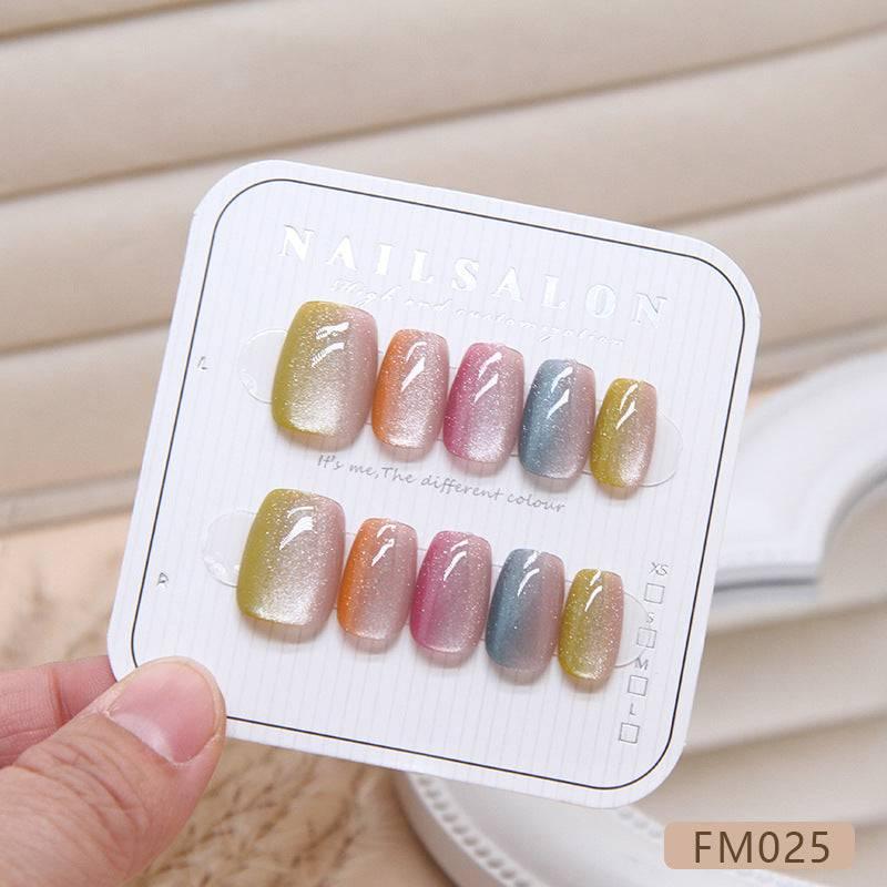 Sweet Candy-colored Cat Eye Wearable Nails - Passion Pulse Adult