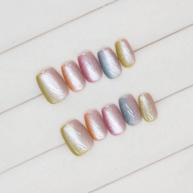 Sweet Candy-colored Cat Eye Wearable Nails - Passion Pulse Adult