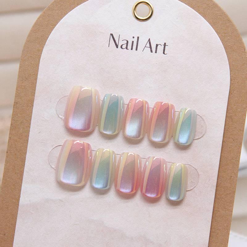 Electroplated Reflective Cat Eye Wearable Nails - Passion Pulse Adult