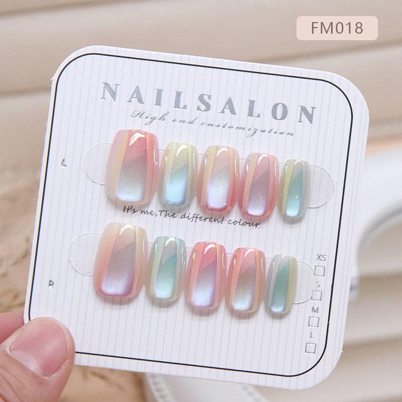Electroplated Reflective Cat Eye Wearable Nails - Passion Pulse Adult